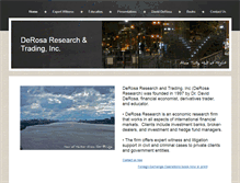 Tablet Screenshot of derosa-research.com